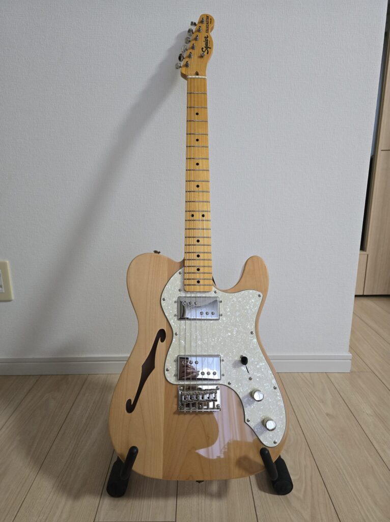 SquierTelecaster Thinline with クニフェ(CuNiFe)の全景