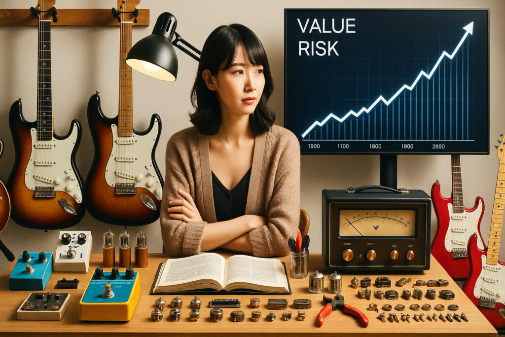 ヴィンテージギターの価値とリスクを分析する投資家