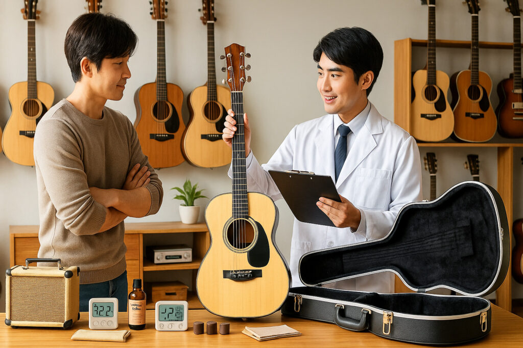 保管状態の良いギターを買取査定士に評価してもらう